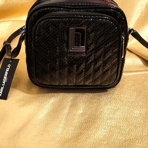 KarlLagerfeld purse black/snake
